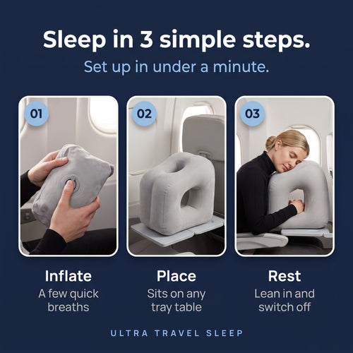 UTS AirRest™ Ergonomic Travel Pillow